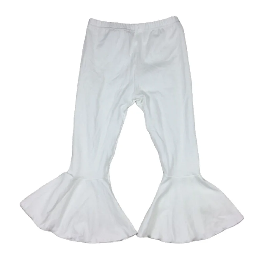  2021 hot-selling RTS ruffle bell pants for baby girls wholesale spring fall winter kids clothing