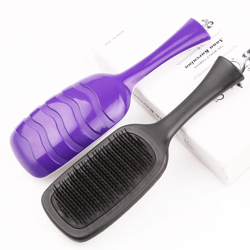 Factory direct supply plastic hairdressing comb square water corrugated anti-knot large plate comb