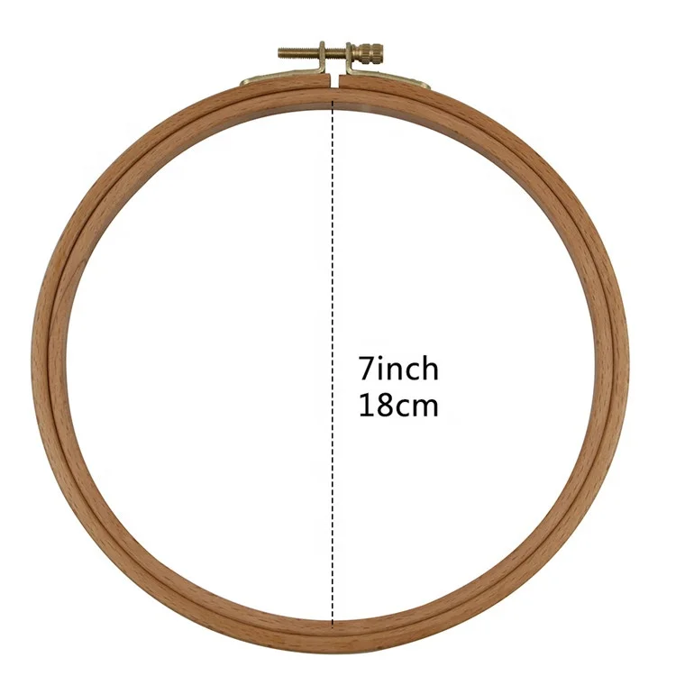 
Wholesales 7 inch Cross Stitch Accessory Wooden Embroidery Frame DIY Craft Tools Kit Hoops Frame Embroidery 