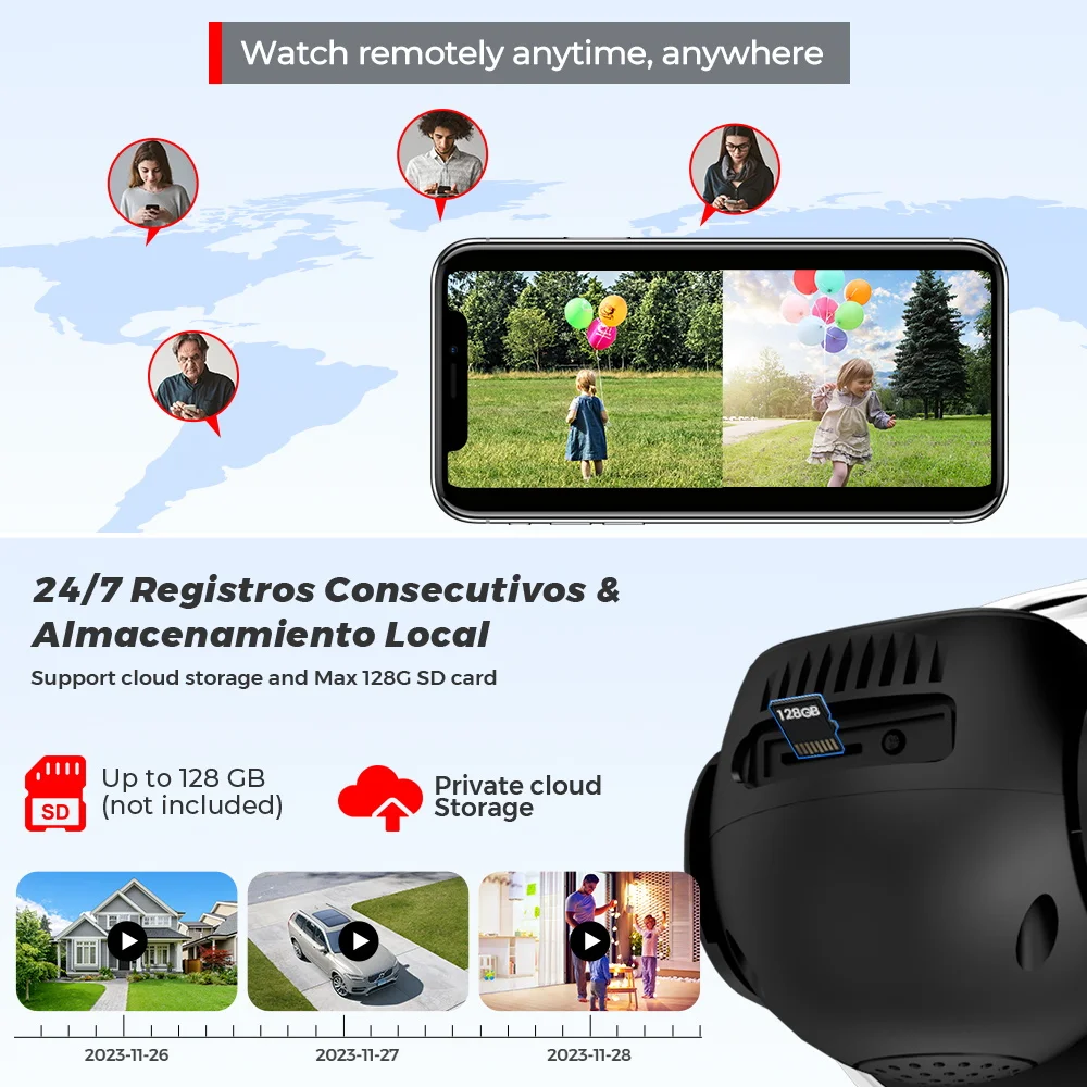 Беспроводная Wi-Fi HD-камера видеонаблюдения