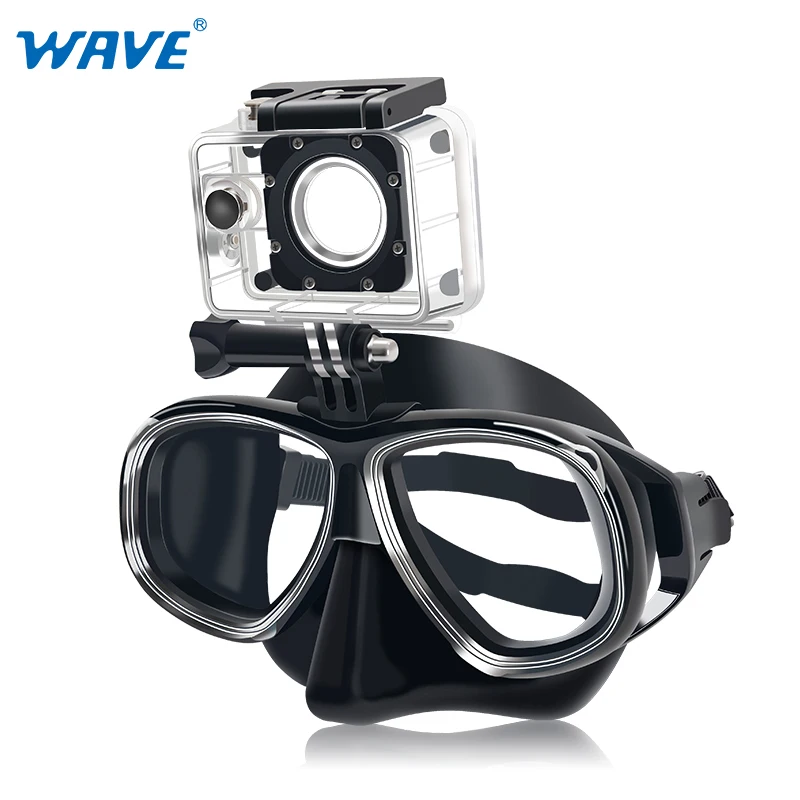 Tempered Glass snorkeling scuba deep Gopro Camera Diving Mask Snorkel Mask with camera mount