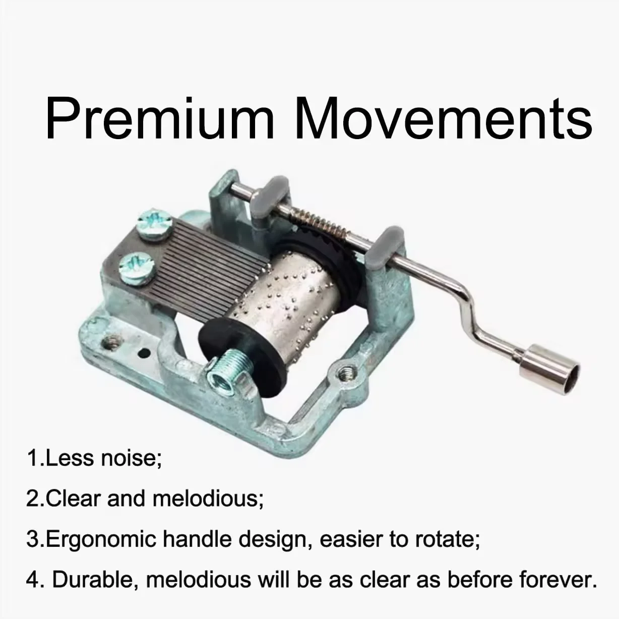 Wholesale Promotion Wooden Hand Crank Music Box Custom Mini Music Box Accept Logo Laser Engraved