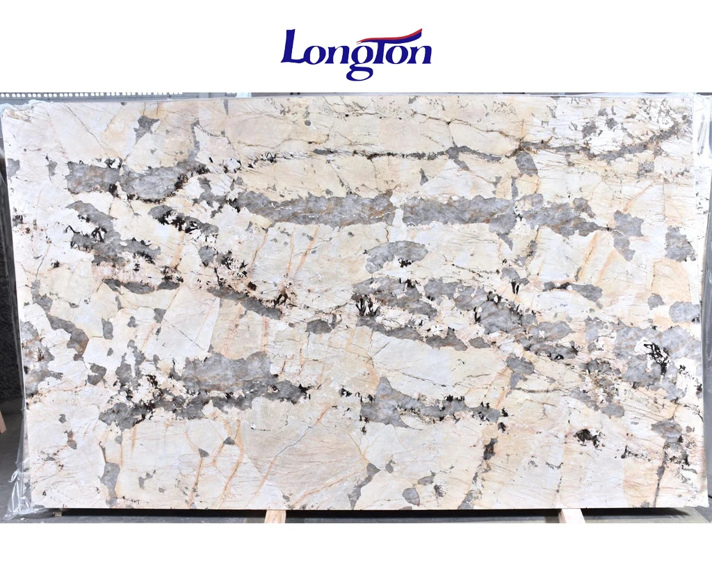 Luxury Brazilian Exotic Granite Slab Natural Quartzite Countertop Background Backlit  Translucent Stone Wall Panel