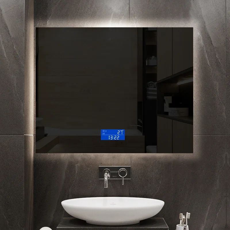 Canada UL driver large bathroom led alarm clock smart bathrom mirror