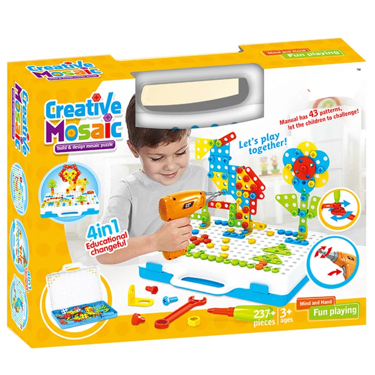 Wholesale 237Pcs Build & Design Drilling Screw 3D DIY Puzzle Toys