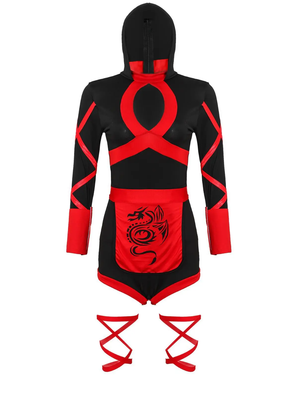 Bomblook Z923JP4 Female Adult Halloween Costume Sexy Ninja Costume Anime Dragon Samurai Ninja Cosplay Jumpsuit Uniform Sexy Suit