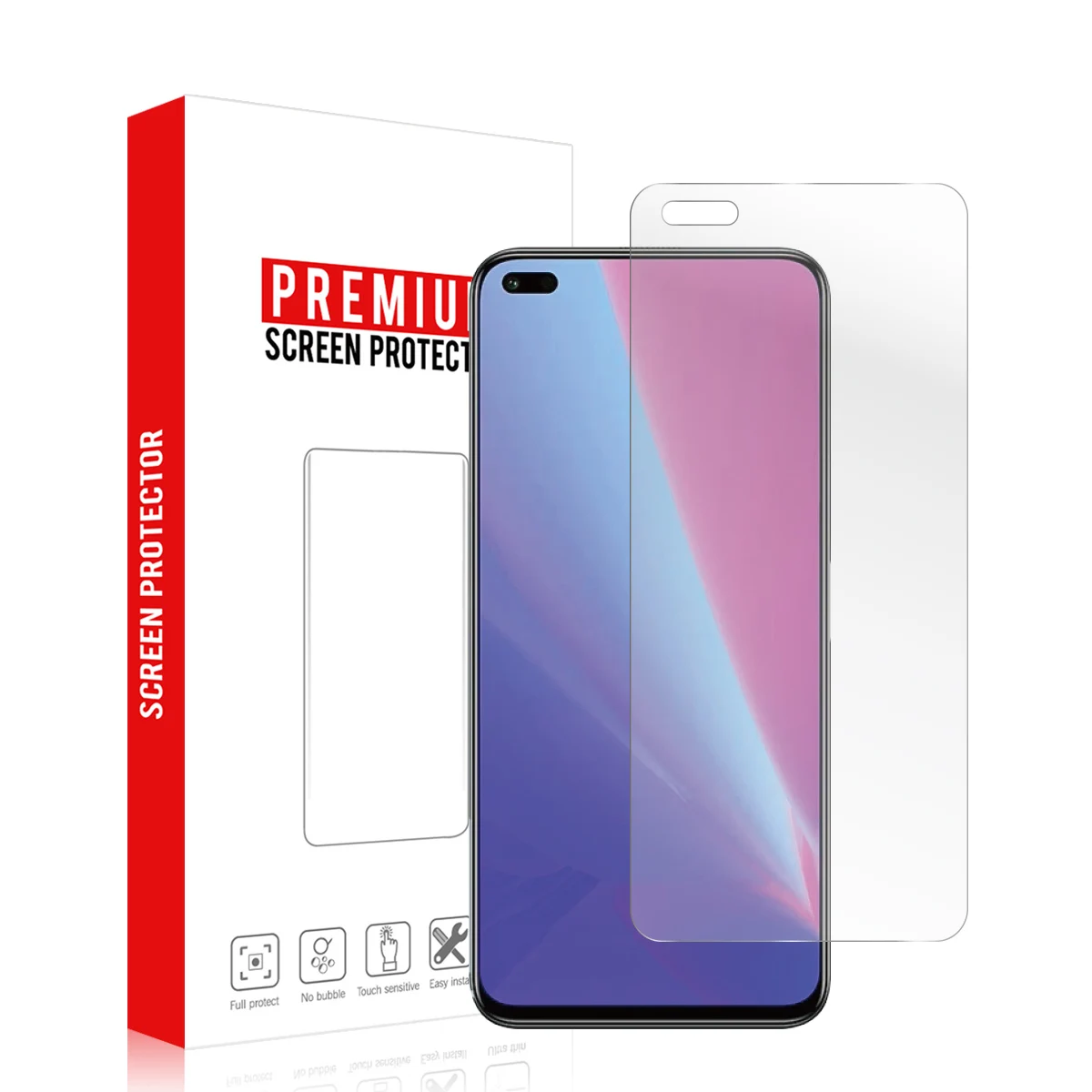 Factory direct sale 9H explosion-proof tempered film, tempered glass screen protector for HonorPlay 5