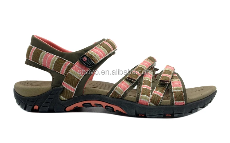 
SEAVO women textile upper pink sandals 