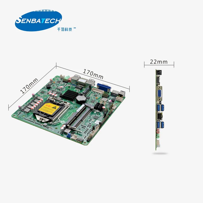 ITX-Y410 128GB LGA1200 10th Intel Celeron/Pentium/Core i3/i5/i7/i9 Processor DDR4 Supported Ram Motherboard