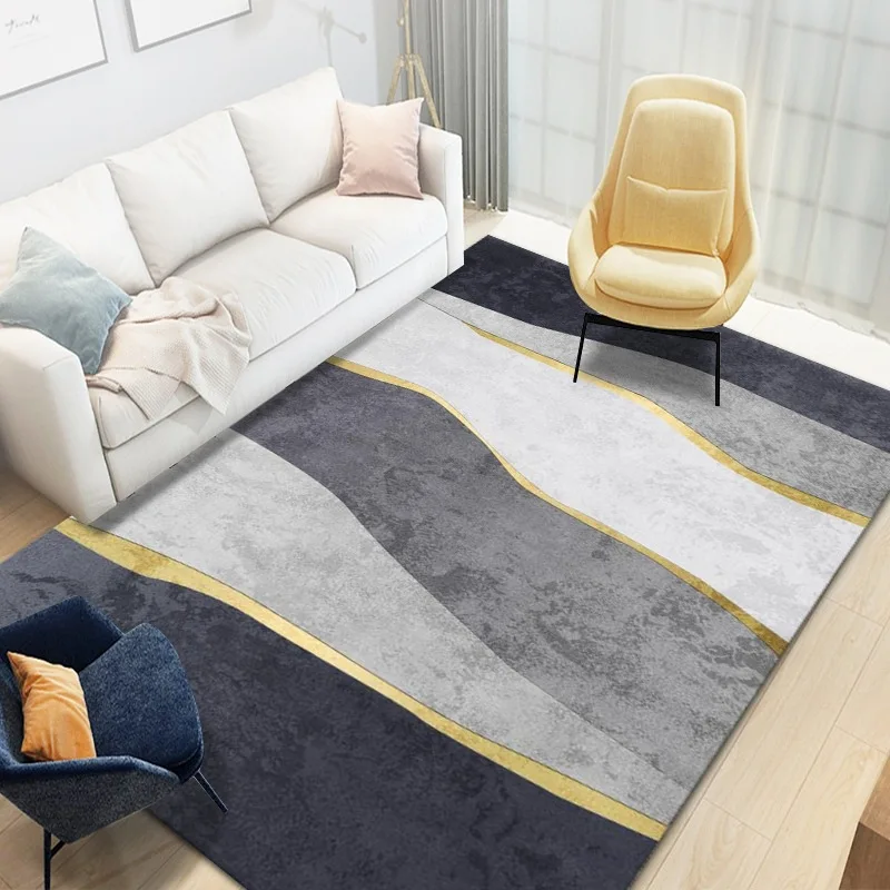 Custom Nordic Geometry 3D Printed Carpets and Rugs for Living Room Bedroom Bedside Office Hotel Decorative Floor Mat