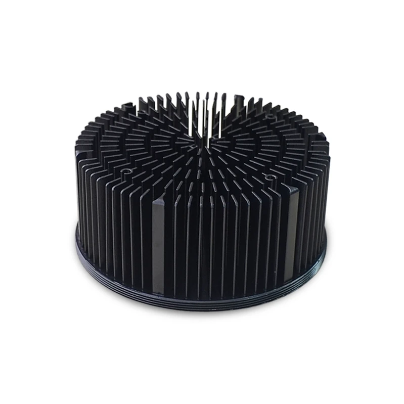 Led High Power Cob Led Light Round Amplifier Heatsink Big Black Aluminum 100 Watt Cob Led Heatsink For Led High Bay