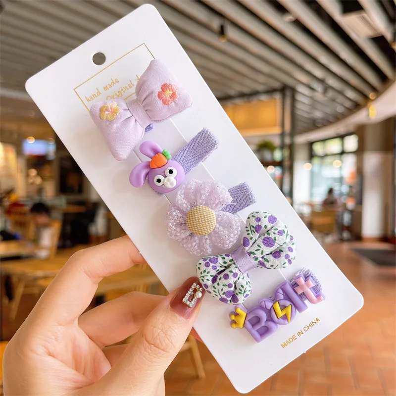 5 PCS Sets Baby Hair grip Headwear Accessories Christmas Party Girls Hair Bows Cute Princess Hair Clips