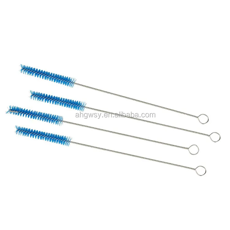 Nylon Miniature Twisted Wire Tube Cleaning Brush with Loop