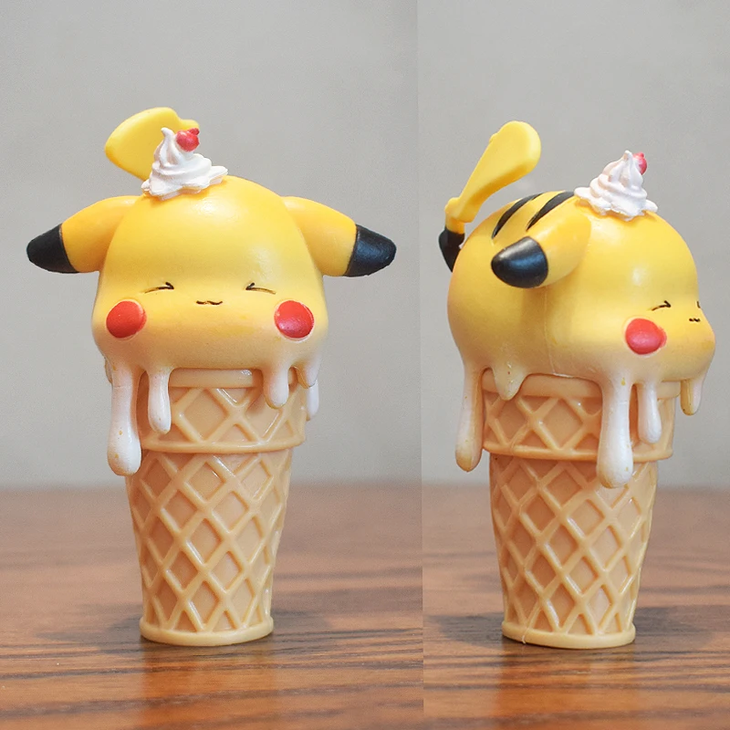 8 kinds of ice cream cones ice cream Bikachu pet little A elf wonderful frog seeds duck toy doll mold