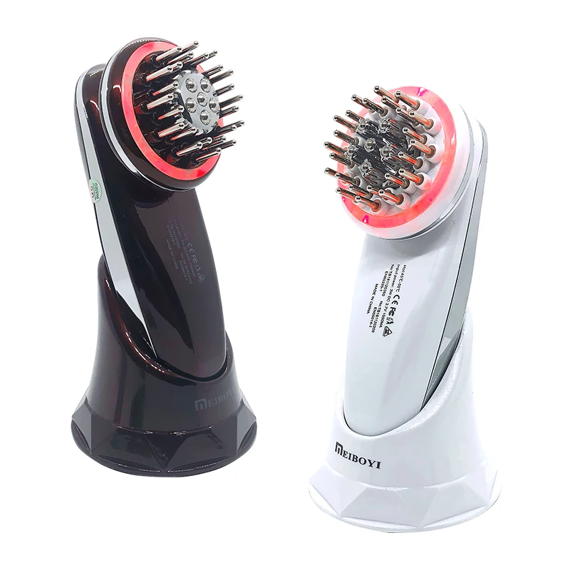 Scalp Care Brush Red Light Hair Growth Laser Comb Hair Scalp Oil Applicator / Vibrating Electric Head Scalp Massager