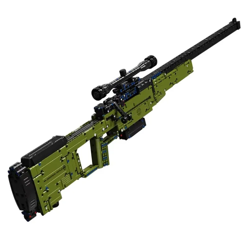 Military 1532pcs AWM Sniper Rifle Model Weapon Bricks MOC Assemble Gun Toys For Children Boys Adult Gifts Building Blocks Sets