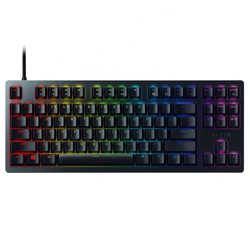 Multi-Function Black Linear Optical Switch Razer Huntsman Tournament Edition Gaming Tenkeyless Keyboard