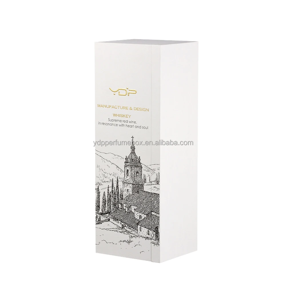Custom made luxury matt black rigid cardboard liquor set packaging boxes champagne whisky red wine bottles glass paper gift box