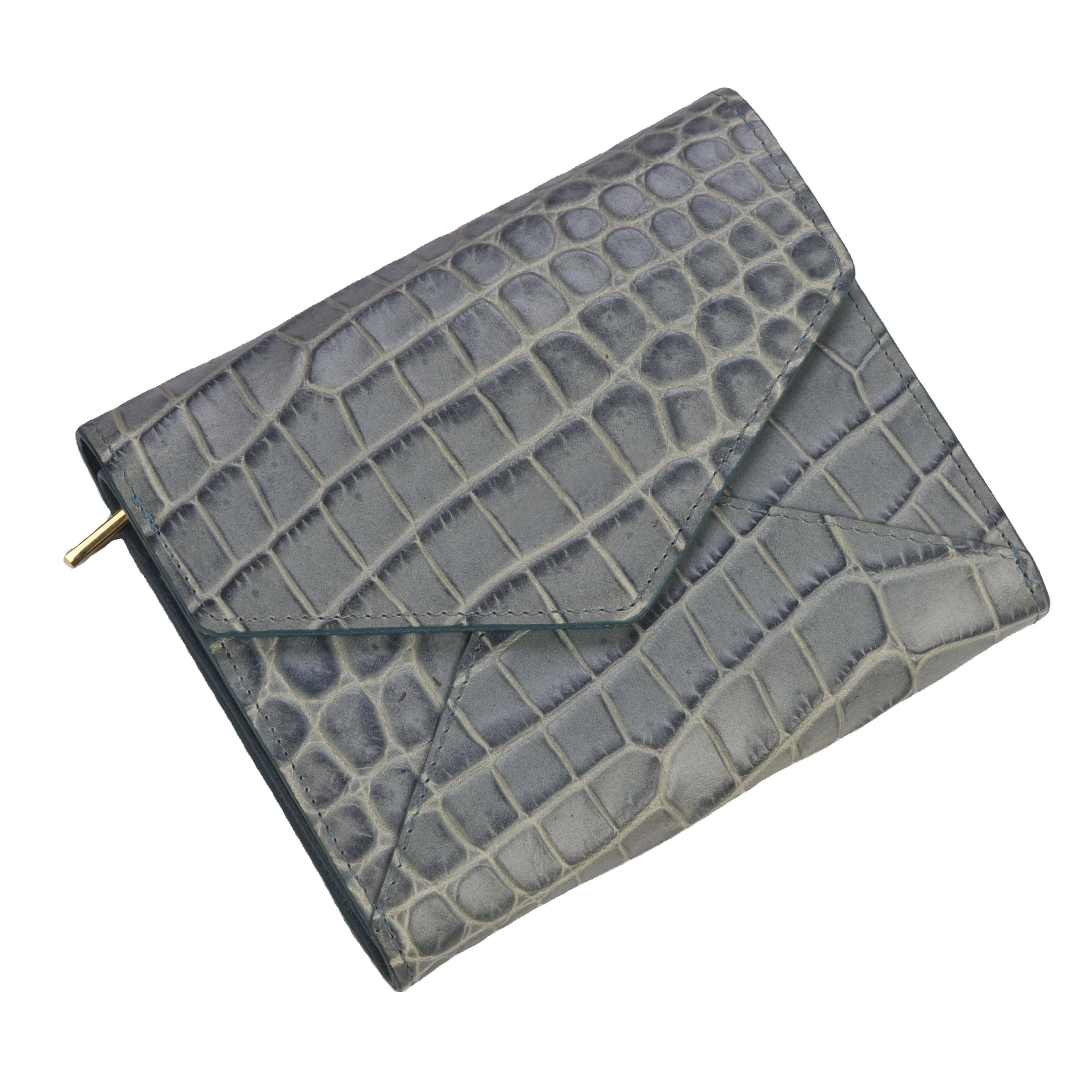 High Quality Alligator Crocodile Texture Genuine Leather Wallet for women