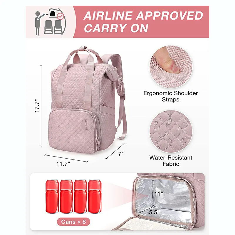 Multifunction Custom Logo Large Travel Waterproof 15.6 Inch Laptop Bag Insulated Cooler Lunch Backpack For Women