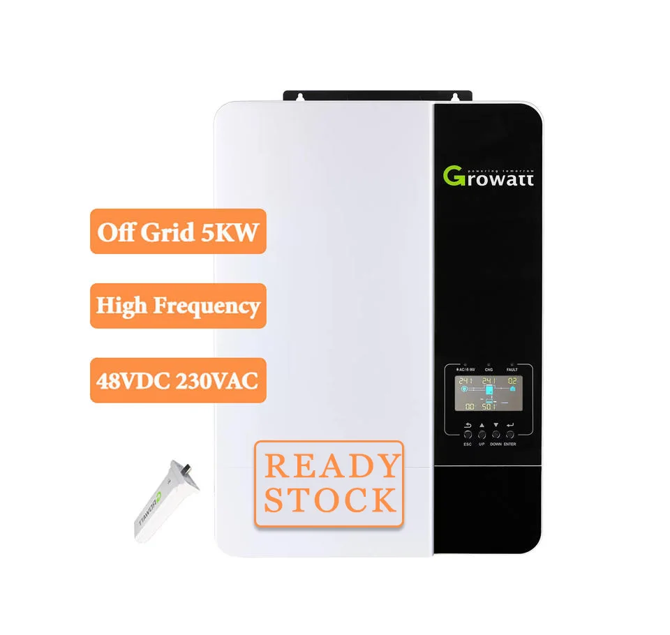 Гибридный инвертор Growatt SPF 5000 ES, однофазный 48vdc 230vac Инвертор солнечной энергии, автономный солнечный инвертор 5000 Вт