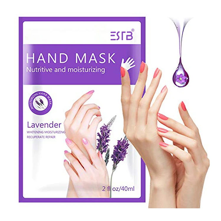 Amazon Hot Sale Lavender Moisturizing Hand Mask Gloves, Exfoliating Callus Mask For Hand, Private Label Hand Mask