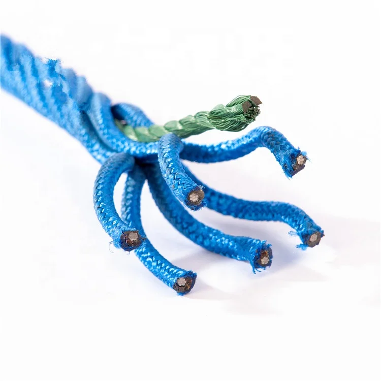 China Multi Color Playground 6 Strands Climbing Net Rope Polyester PP Cord With IWRC Steel Wire Inner Core Combination Rope