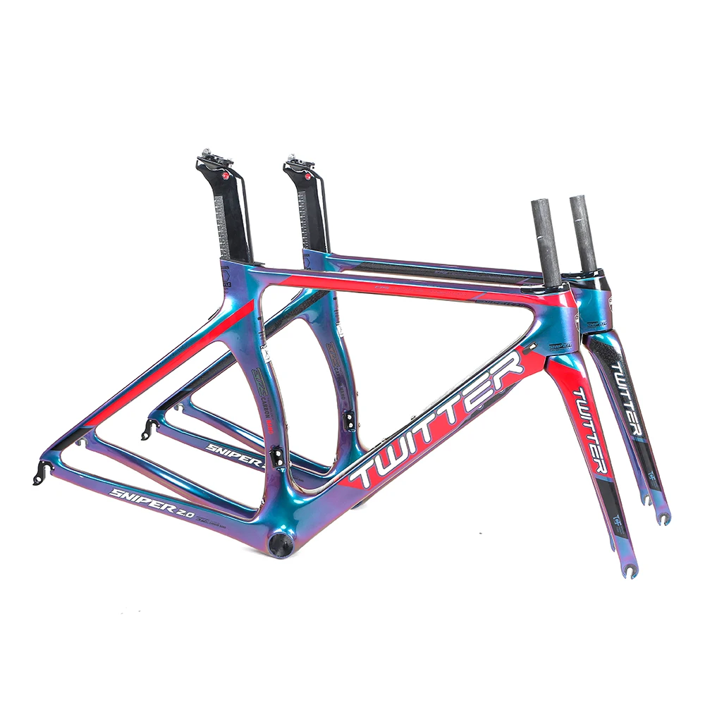 Newest CE Toray discolour  light weigh EPS Aero bicycle frame carbon road bike