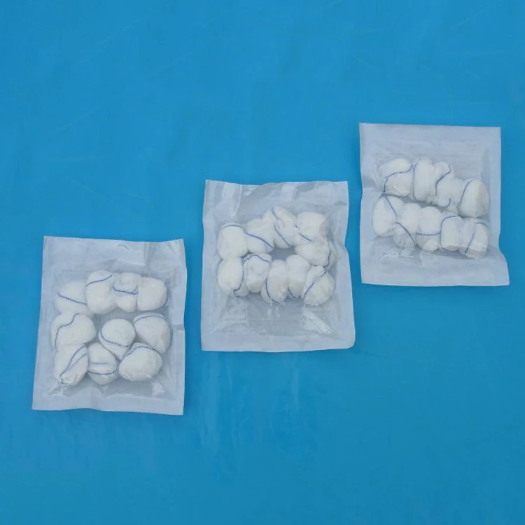hot sale sterile or non sterile gauze cherry balls disposable cotton gauze balls customized making gauze balls