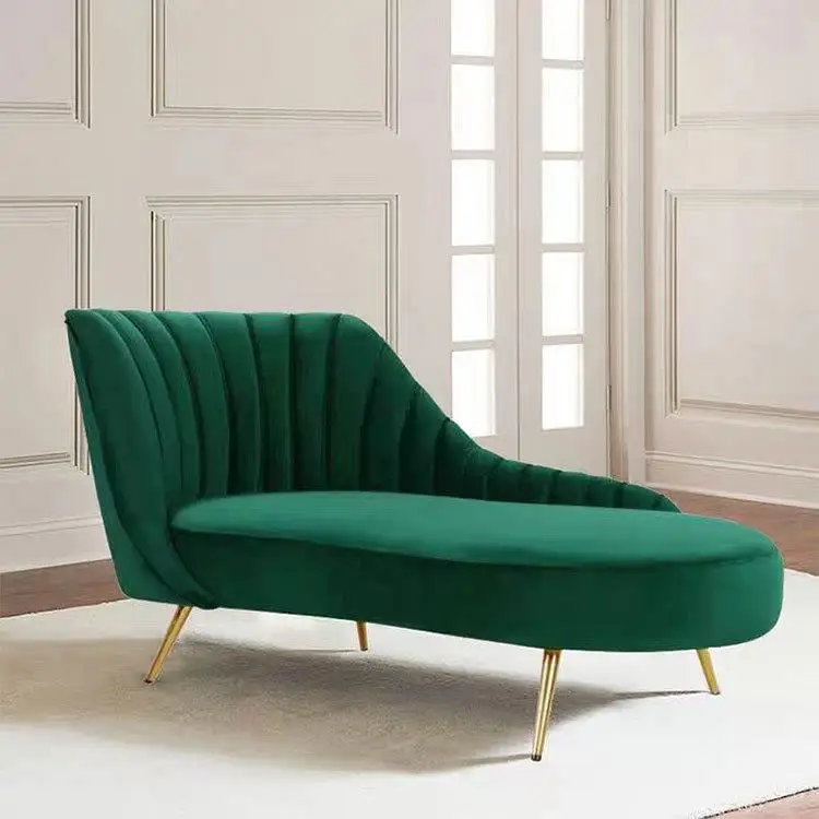 Wholesale Living Room Furniture Chaise Long Recliner Couch home luxury Velvet Pink Couches Sofa