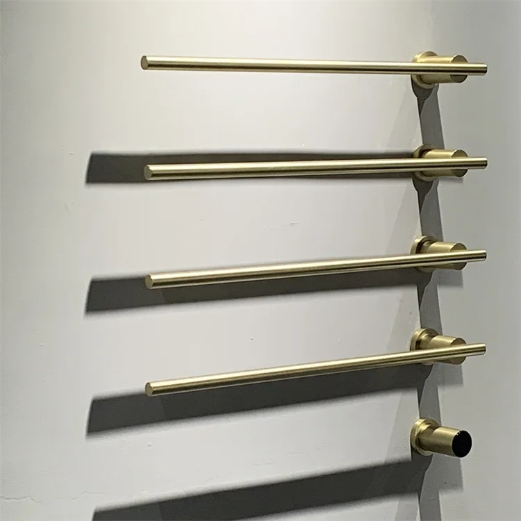 luxury towel warmer thermostatic 4 rails smart electric heating towel rack gold heated towel rail