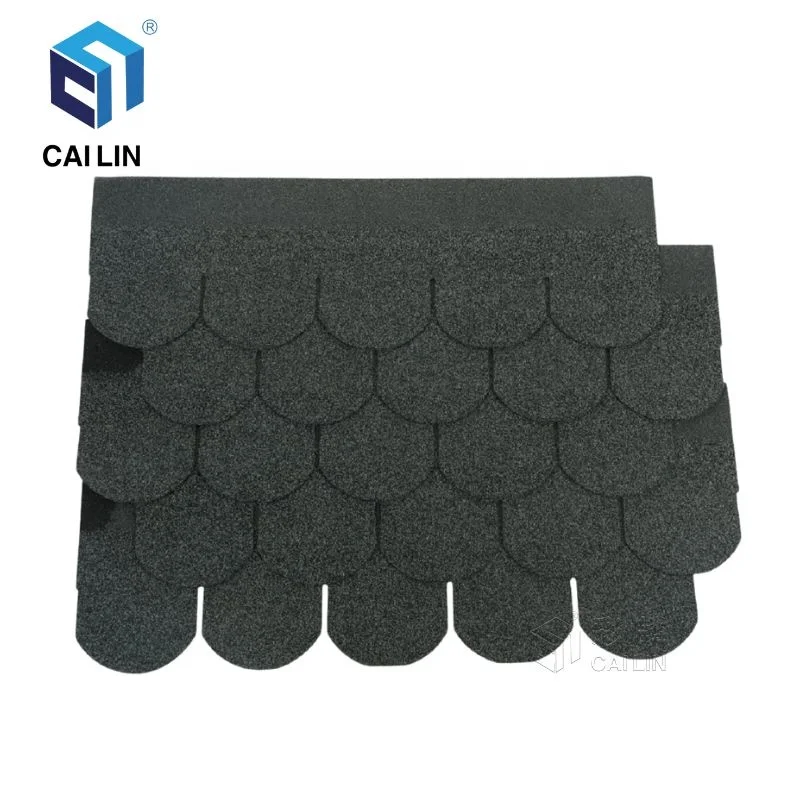 Economic Villa Building Materials Decorative Asphalt Roof Shingles Dark Green Architectural Fish Scale Fiberglass Roof Tile
