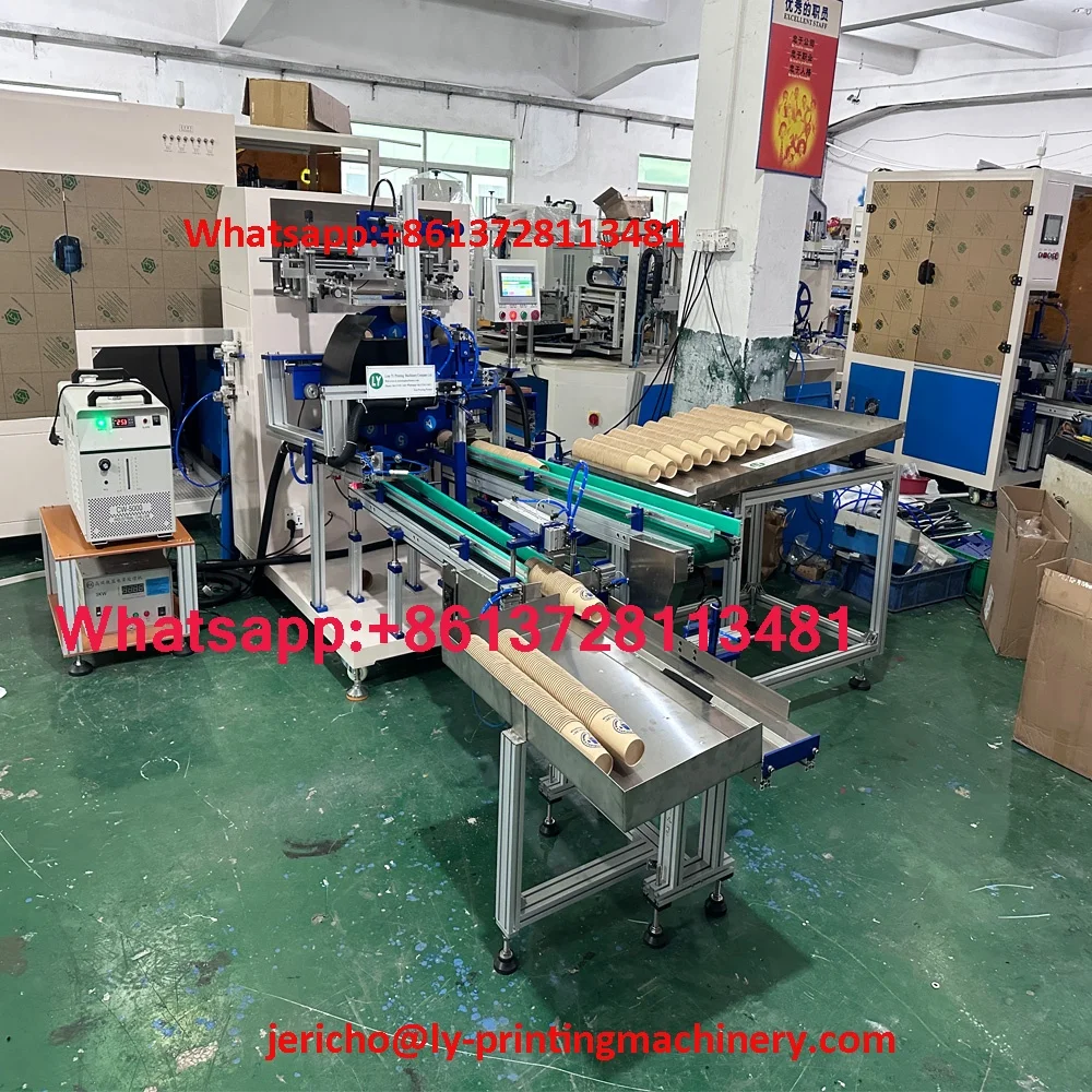 Paper cup design auto screen printing machine coffee cup brand full auto screen printing machine
