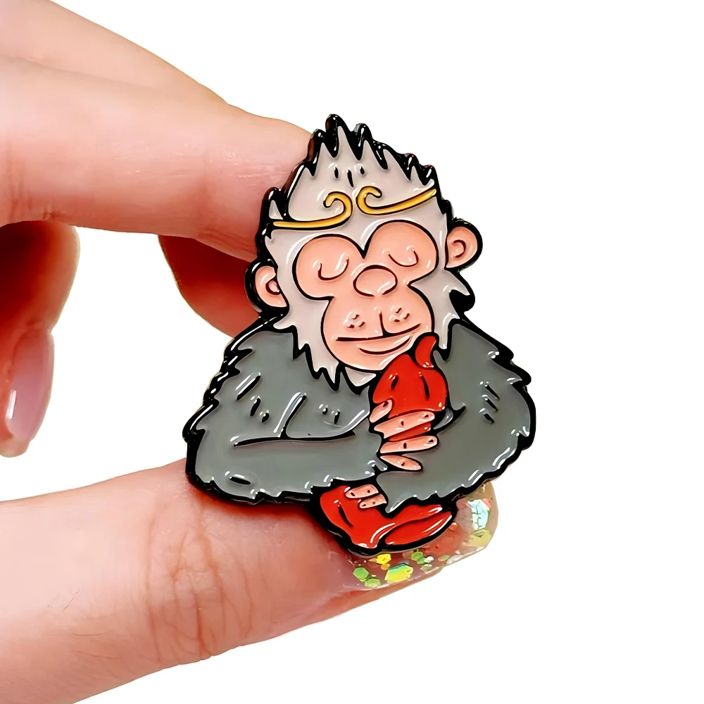 Custom Wu Kong Game Lapel Pins  Anime Metal Badge Manufacture Hard Enamel Pins Custom Metal Badge Custom Soft Enamel Pin