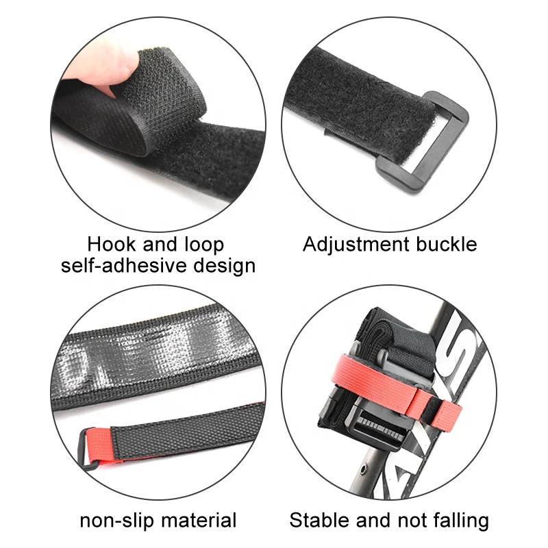 Non-Slip Bike Rack Strap Bike Wheel Stabilizer Straps Adjustable voile strap for Rack Camping Hiking