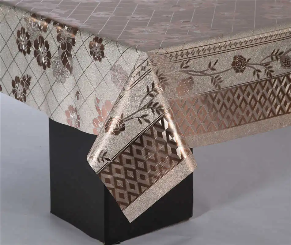 Hot Stamping Yarn Cloth Tablecloth 2024 New Market Pattern Can Be Customized Source Factory