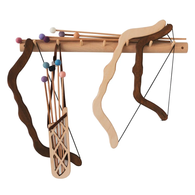 Kids Outdoor Game Eye Coordination Training Wood Bow And Arrow Set with target