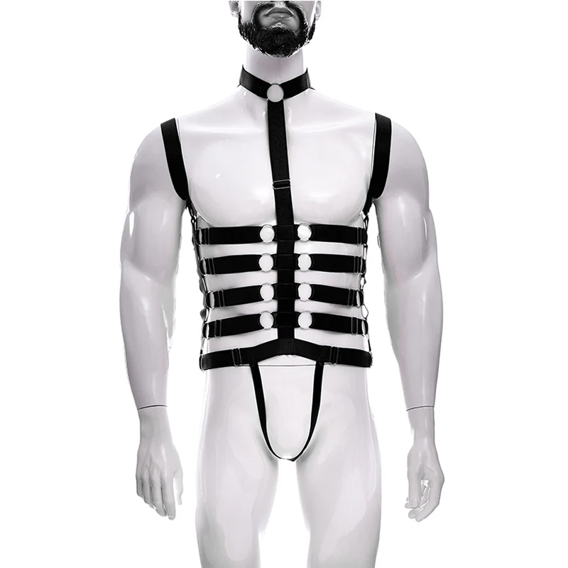 Mens Spoet Sexy Harness Body Belts Garters Bondage Belt Punk Gothic Fetish Bondage Sexy Suit High Waist Suspender Lingerie