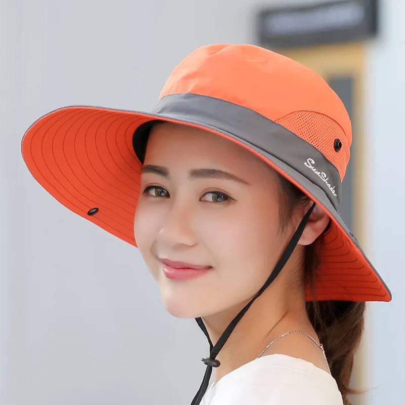 Wholesale parents and kids set sunhat Outdoor Running Visor Sun Hats Summer Sunhat Women Travel Raffia Empty Top Straw Hats