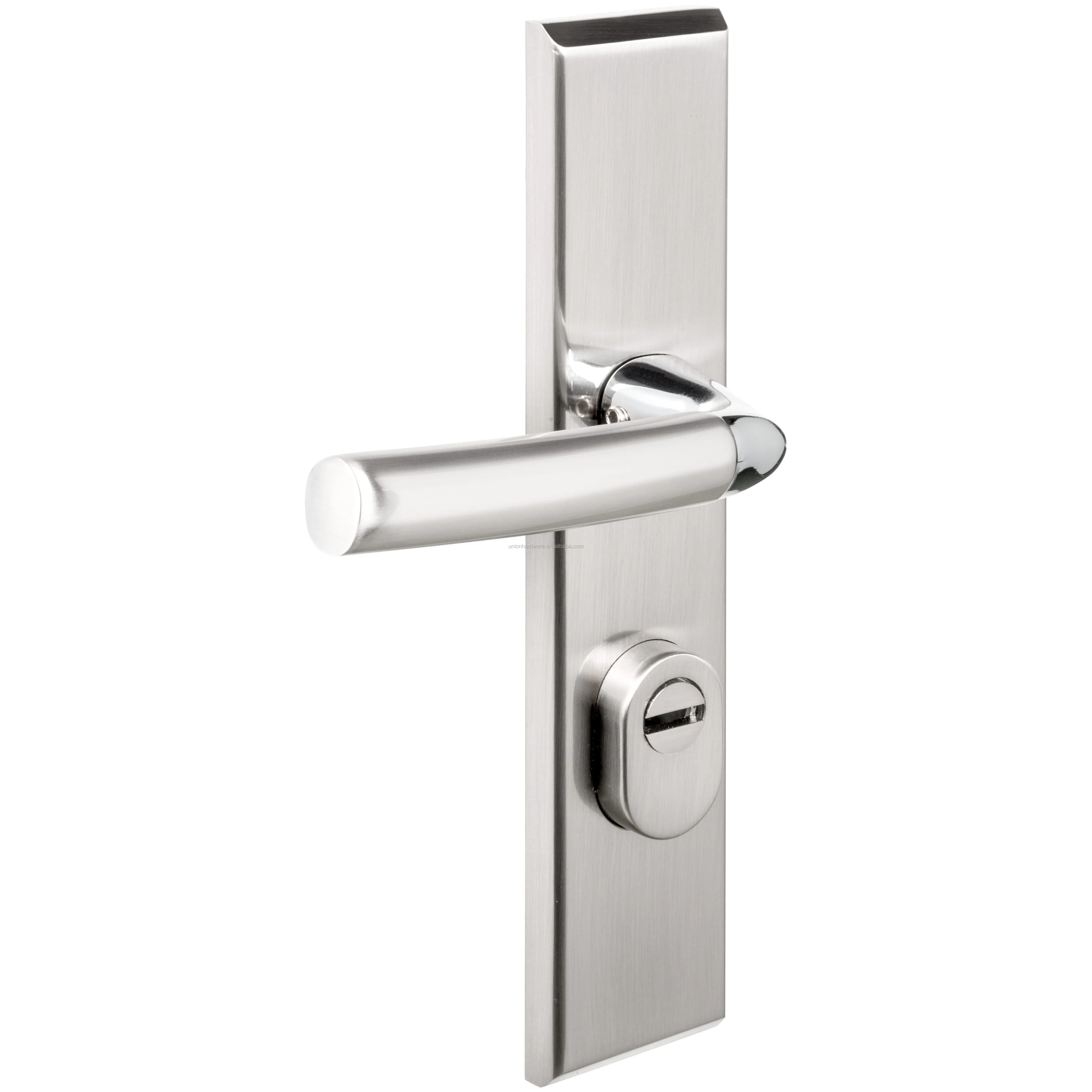 Wholesale zamak anti theft door handle on plate for door security,external door handle,square door handle