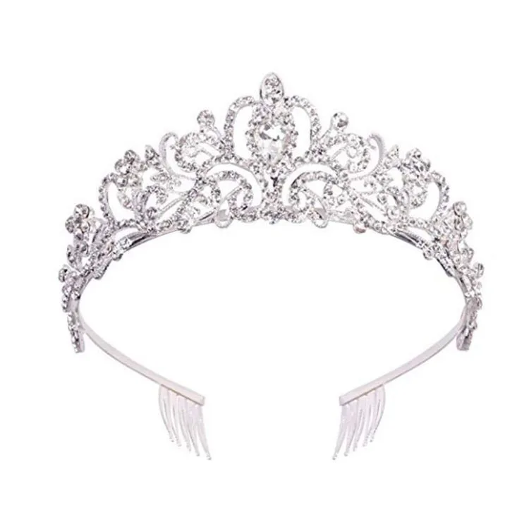Wholesale high quality women ladies headband crowns and tiaras wedding bridal crystal tiara