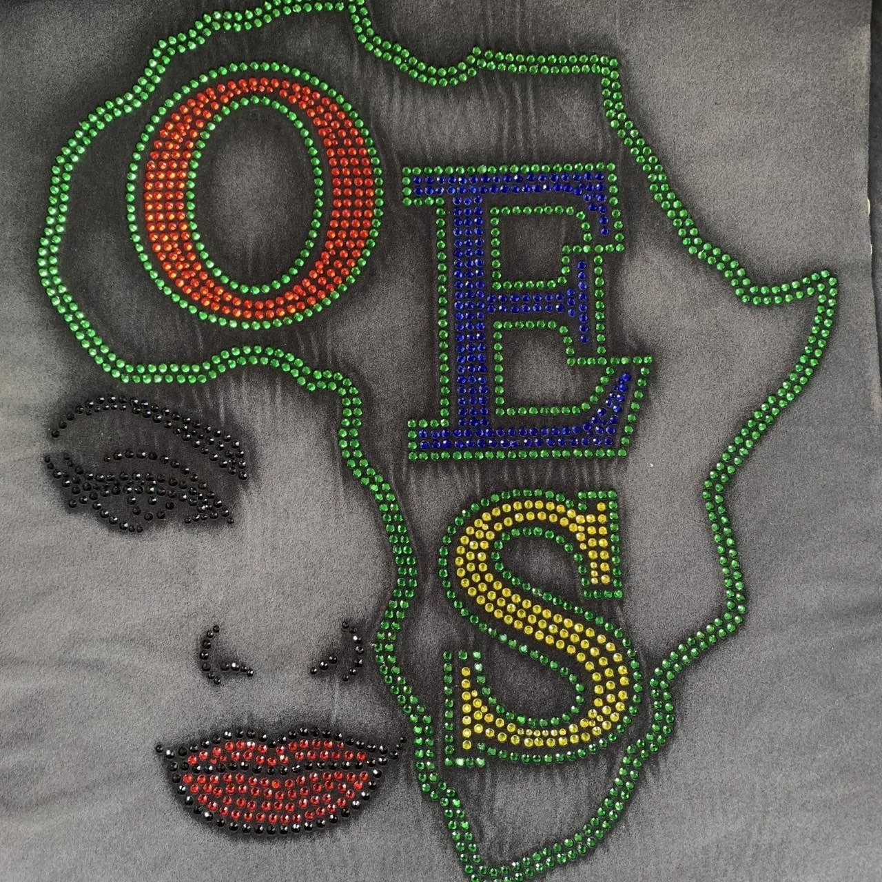 Fashion Bling OES Hot Fix Rhinestone Transfer Custom Rhinestone Iron on Transfer Rhinestone Motifs for Shirt