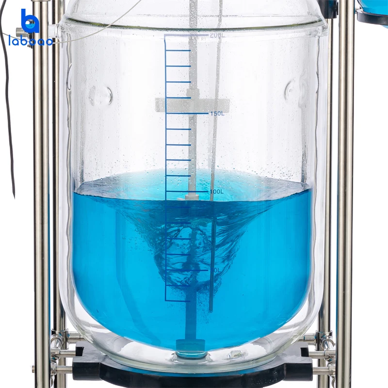 Laboao 200L semi-automated double-layer filter jacketed glass reactor for precise temperature control