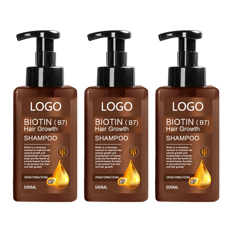 OEM Herbal Biotin Hair Growth Shampoo Sulfate Free Organic Natural Argan Oil Hair Loss Treatment for Men & Women