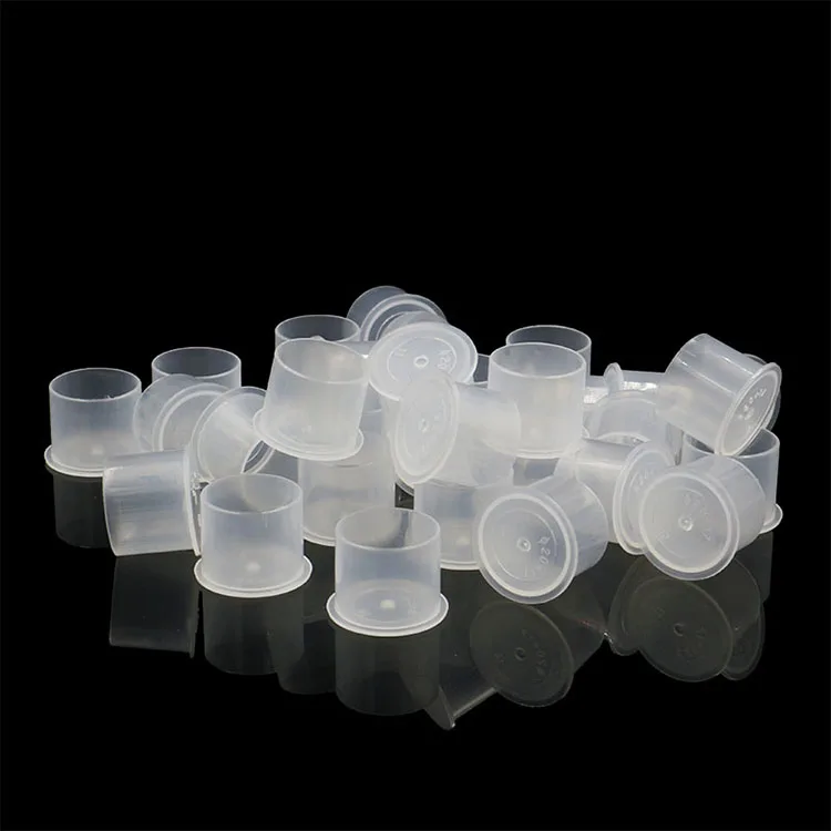 100PCS/Bag Hot Selling Transparent Disposable Plastic Tattoo Pigment Cups Ink Cup