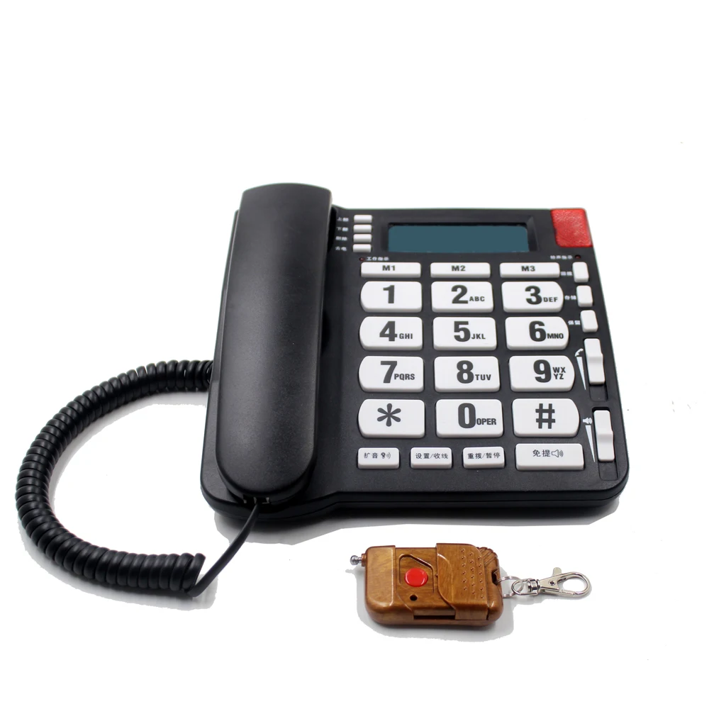 hot selling big button phone fancy corded house telephone set with basic function for elder People