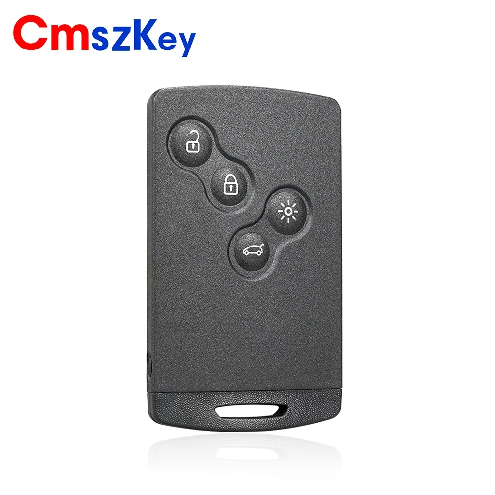 For Renault Megane Laguna Koleos Scenic Clio 4 Button Remote Smart Card Shell Case With Key Blade