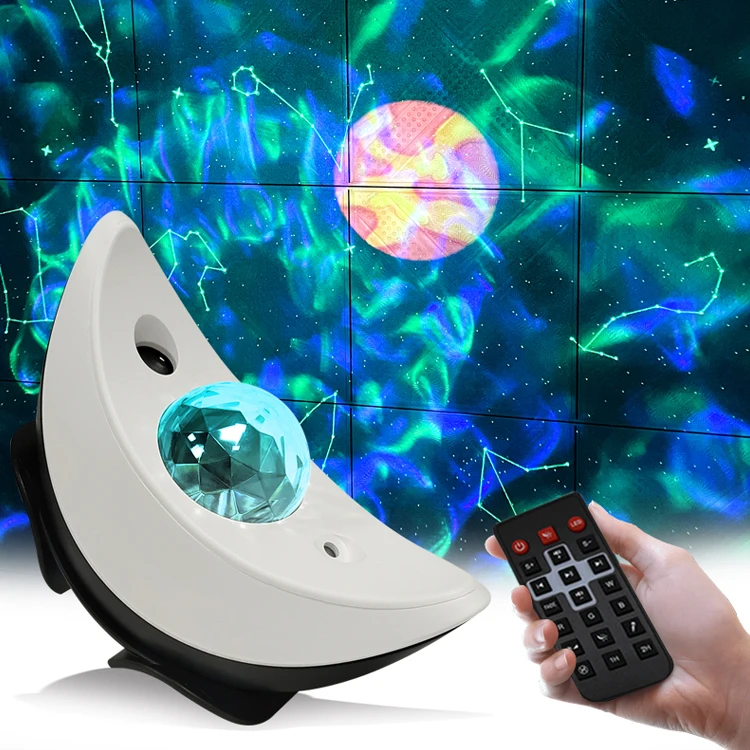 Moon Boat Smart Remote Control Music Star Light Twelve Zodiac Signs Romantic Projector Water Pattern Projection Light