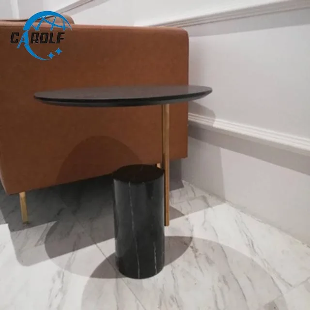 Carolf Nature Marble  Living Room Modern Round Smart Coffee Table