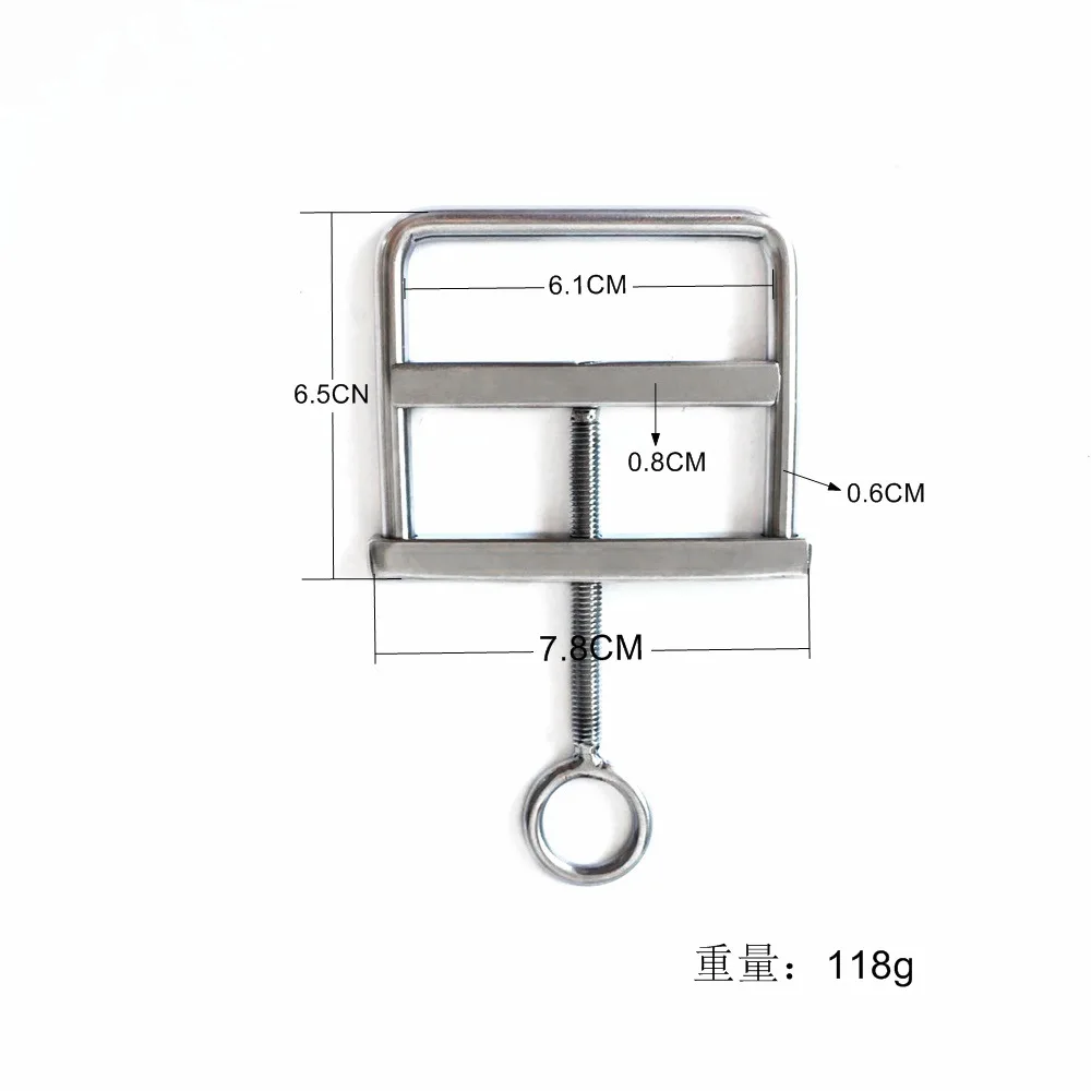 304 Stainless Steel Men Slave Scrotum Bondage Squeeze Device Metal Sex Toys Scrotum Clamp